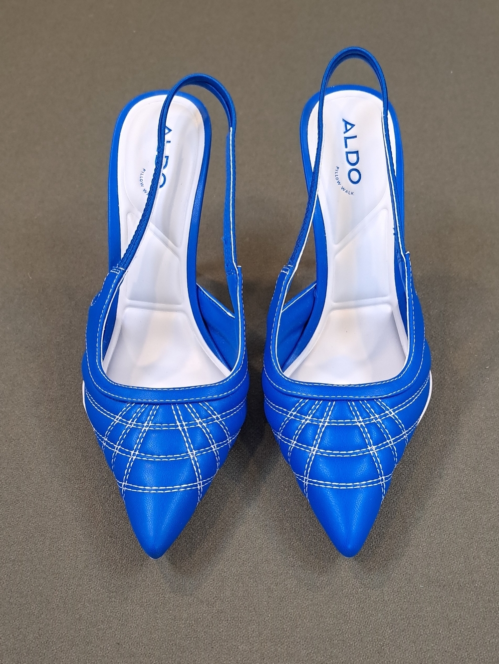 ALDO Striker Slingback Heels - Color: Medium Blue - Size: 6 - Picture 2 of 10